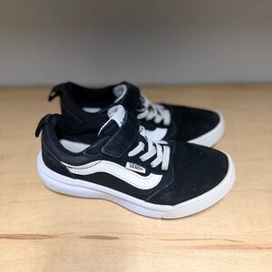Vans Kids Black and White Low-Top Skate Sneakers